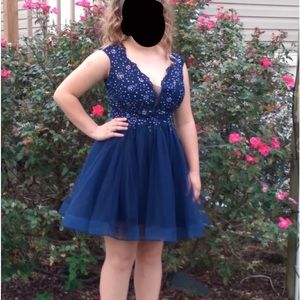 Navy blue homecoming dress